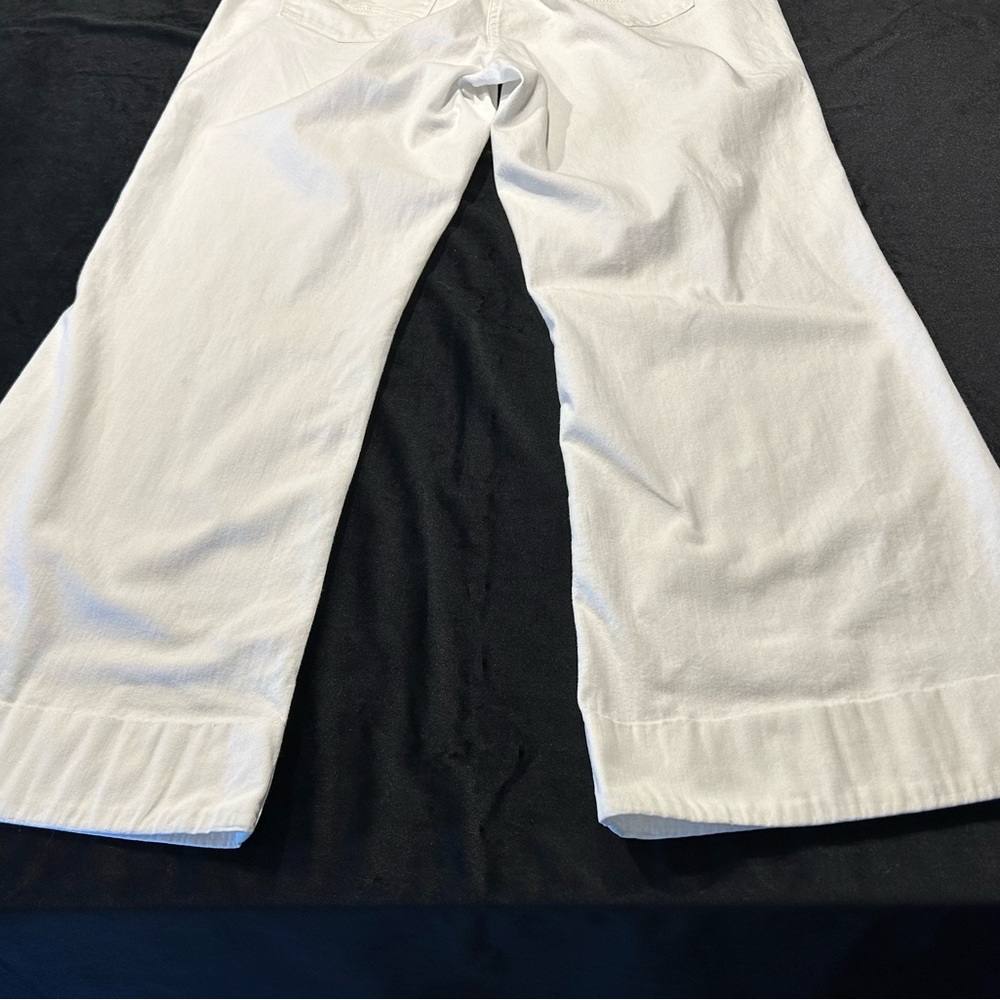 Luisa Cerano Flare and Wide Leg White Jeans